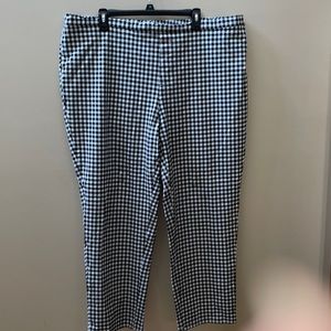 Isaac Mizrahi Live Gingham Check Pull On Pants 26 Tall